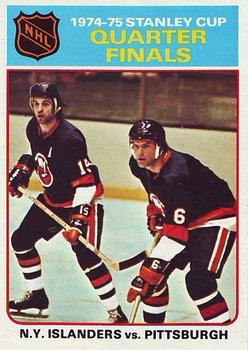 1975-76 Topps #4 Quarter Finals/Islanders/Pittsburgh