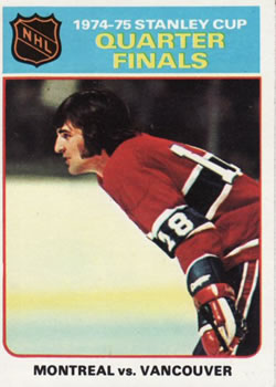 1975-76 Topps #5 Quarter Finals/Montreal/Vancouver