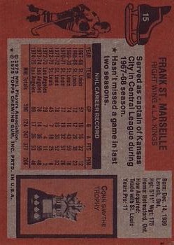 1975-76 Topps #15 Frank St.Marseille back image