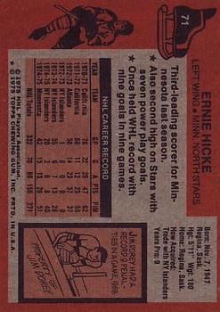 1975-76 Topps #71 Ernie Hicke back image