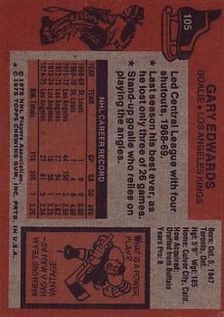 1975-76 Topps #105 Gary Edwards back image