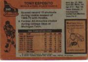1975-76 Topps #240 Tony Esposito back image