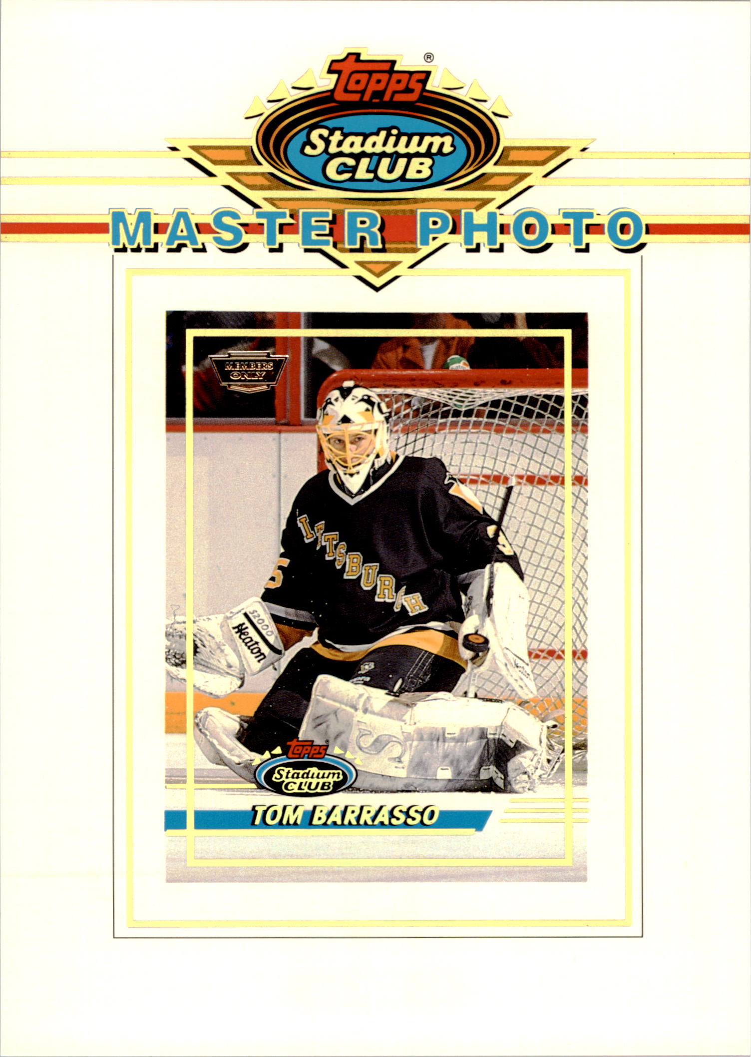 1993-94 Stadium Club Master Photos Winners Members Only #12 Tom Barrasso
