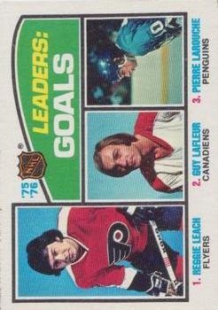 1976-77 Topps #1 Goals Leaders/Reggie Leach/Guy Lafleur/Pierre Larouche