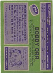 1976-77 Topps #213 Bobby Orr back image
