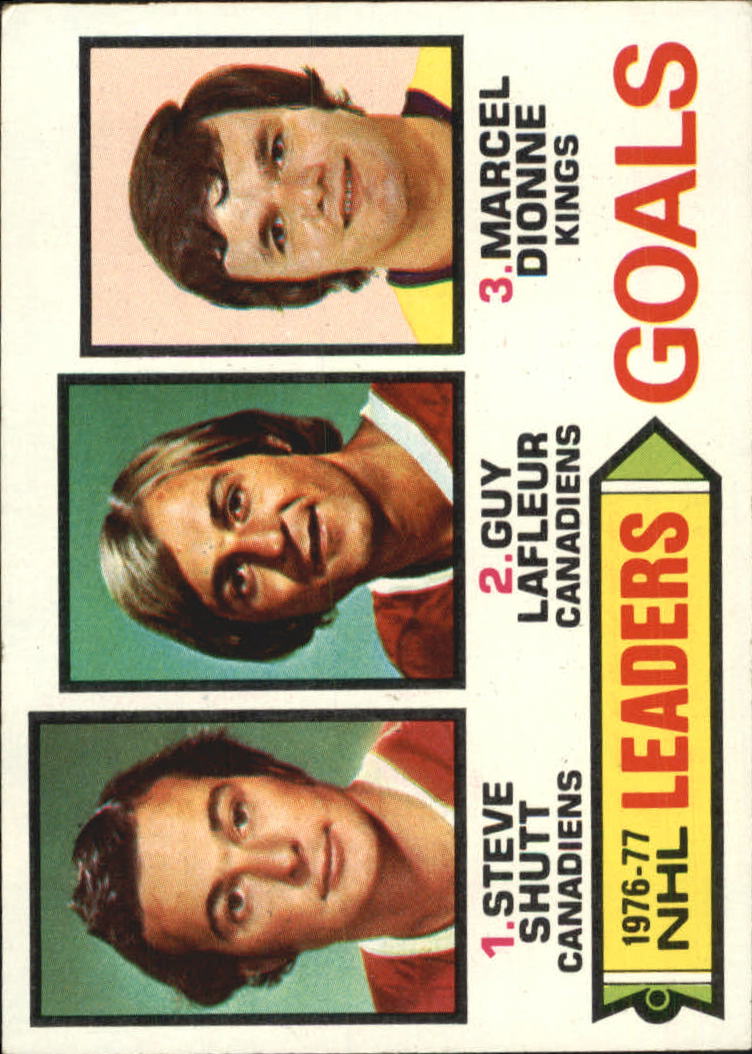 1977-78 Topps #1 Goals Leaders/Steve Shutt/Guy Lafleur/Marcel Dionne