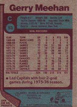 1977-78 Topps #53 Gerry Meehan back image