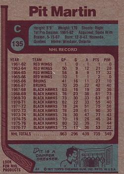 1977-78 Topps #135 Pit Martin back image