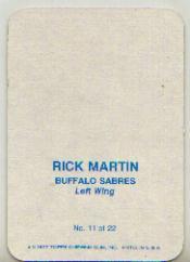 1977-78 Topps/O-Pee-Chee Glossy #11 Richard Martin back image