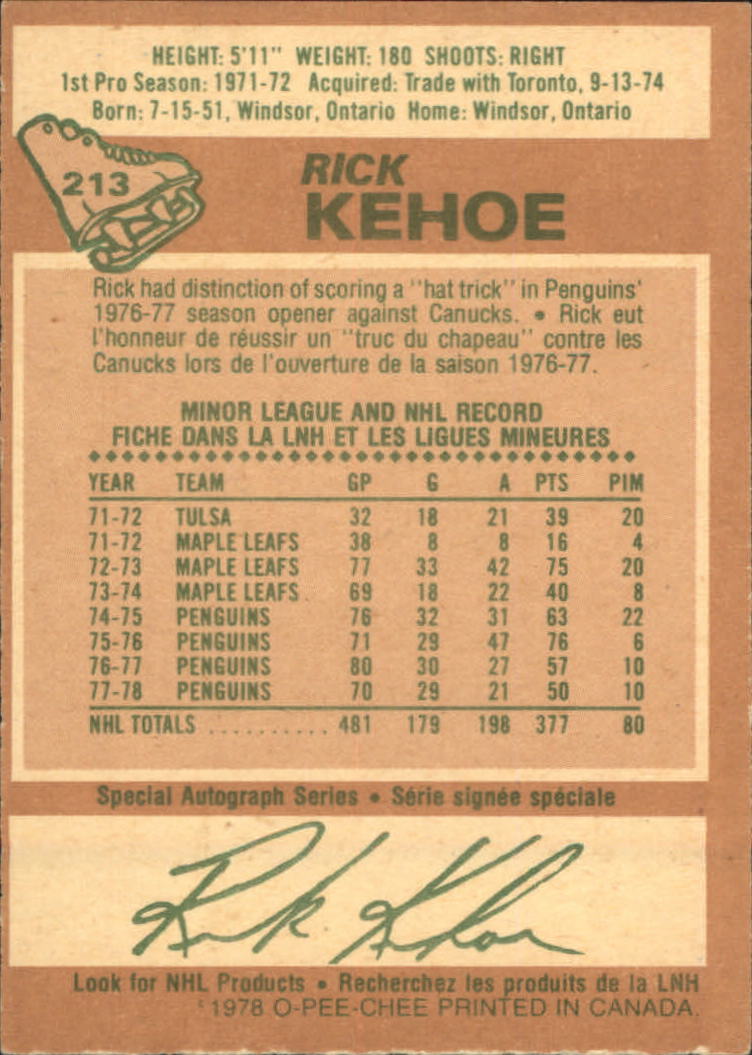 A6448- 1978-79 O-Pee-Chee Hk 201-300 STOCK PHOTOS -You Pick- 15+ FREE US SHIP - Picture 25 of 149