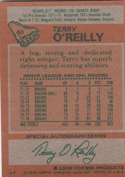 1978-79 Topps #40 Terry O'Reilly AS2 back image
