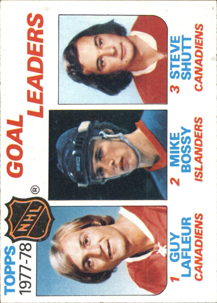 1978-79 Topps #63 Goal Leaders/Guy Lafleur/Mike Bossy/Steve Shutt