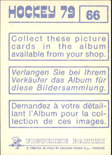 1979 Panini Stickers #66 Bob MacMillan back image