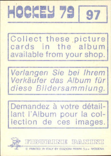 1979 Panini Stickers #97 Bernhard Engelbrecht back image