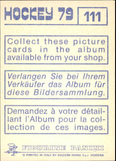 1979 Panini Stickers #111 Walter Koberle back image
