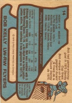 1979-80 O-Pee-Chee #14 Bob Kelly back image