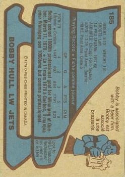 1979-80 O-Pee-Chee #185 Bobby Hull back image