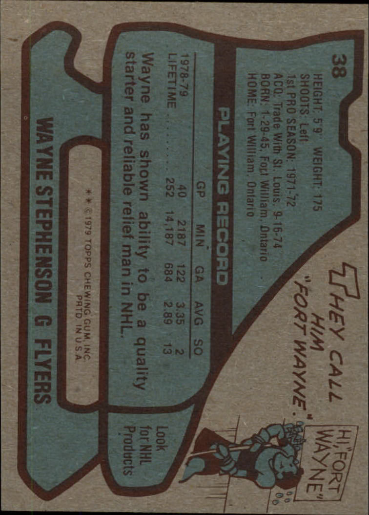 1979-80 Topps #38 Wayne Stephenson back image