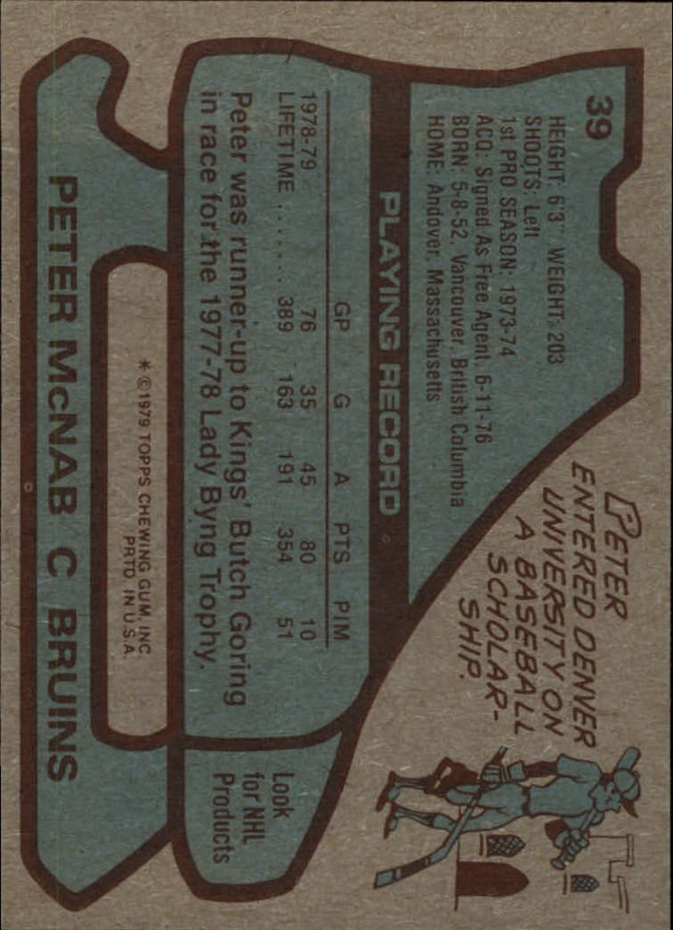 1975-76 Topps Peter McNab #252 Buffalo Sabres