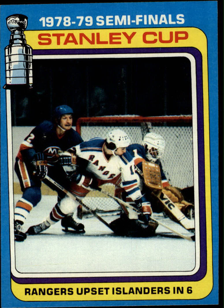 1979-80 Topps #82 Cup Semi-Finals/Rangers upset/Islanders in Six