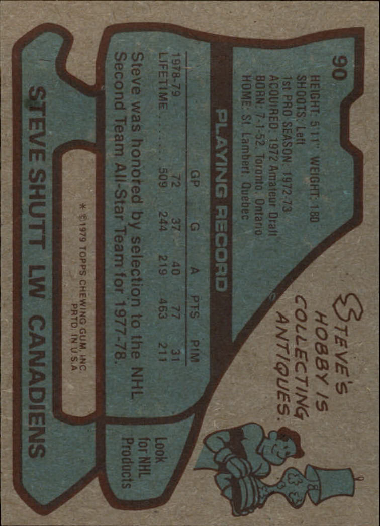 1979-80 Topps #90 Steve Shutt back image
