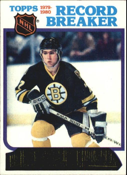 1980-81 Topps #2 Ray Bourque RB/65 Points.; Record for/Rookie Defenseman