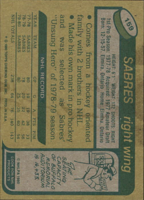 A5984- 1980-81 Topps Hk 101-200 MOST STOCK PHOTOS -You Pick- 15+ FREE US SHIP - Picture 169 of 281