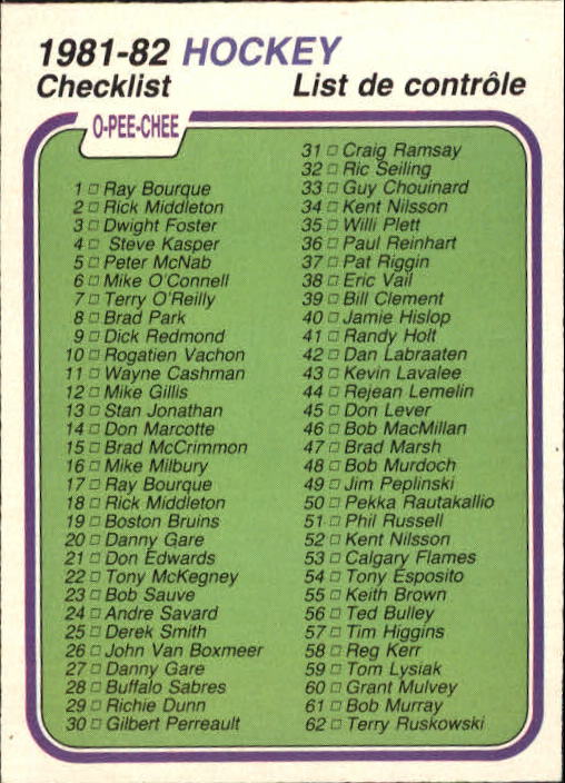 A6433- 1981-82 O-Pee-Chee Hk 1-200 STOCK PHOTOS -You Pick- 15+ FREE US SHIP - Picture 172 of 183