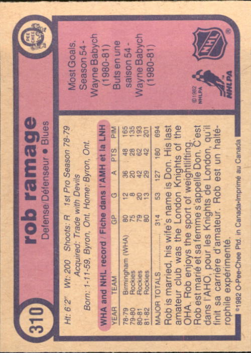 A9028- 1982-83 O-Pee-Chee Hk 301-396 STOCK PHOTOS -You Pick- 15+ FREE US SHIP - Picture 29 of 351