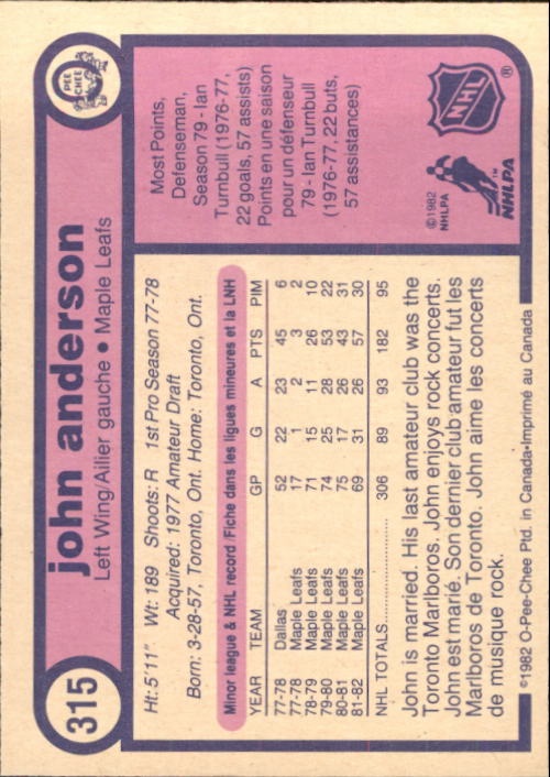A9028- 1982-83 O-Pee-Chee Hk 301-396 STOCK PHOTOS -You Pick- 15+ FREE US SHIP - Picture 49 of 351