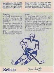 1982-83 Neilson's Gretzky #15 Stopping back image
