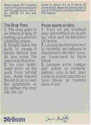 1982-83 Neilson's Gretzky #35 The Drop Pass back image