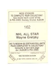 1982-83 O-Pee-Chee Stickers #162 Wayne Gretzky AS/FOIL back image