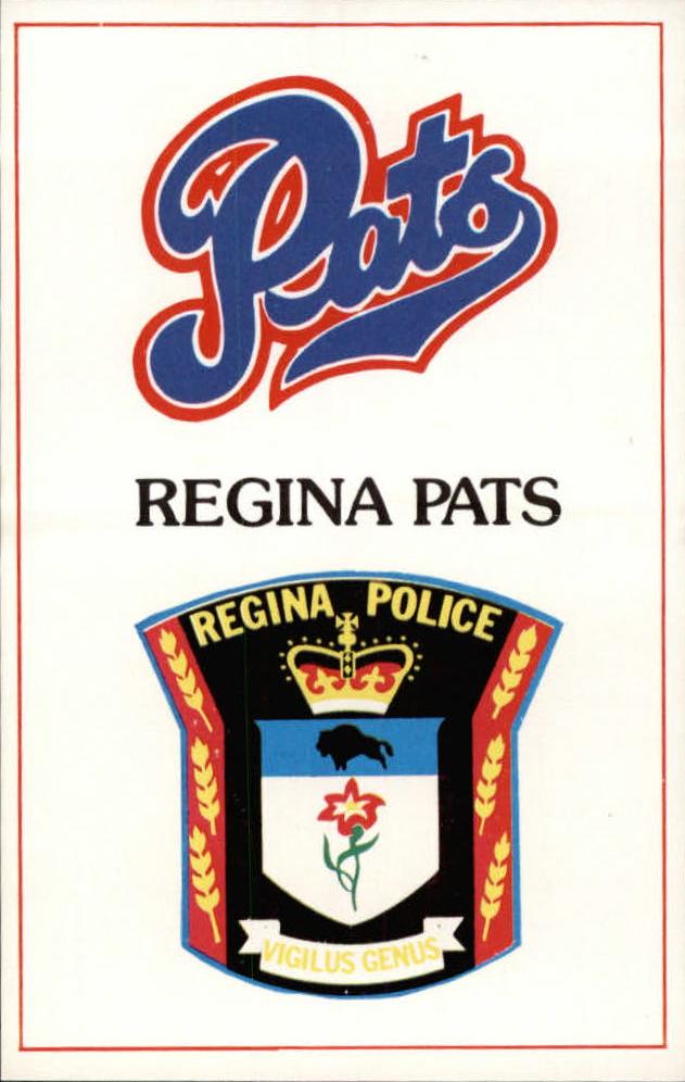 1982-83 Regina Pats #1 Regina Pats and/Police Logo