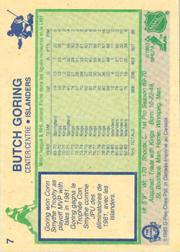 1983-84 O-Pee-Chee #7 Butch Goring back image