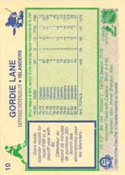 1983-84 O-Pee-Chee #10 Gordie Lane back image