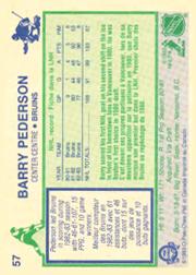1983-84 O-Pee-Chee #57 Barry Pederson back image