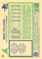 1983-84 O-Pee-Chee #63 Mike Foligno back image