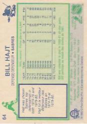 1983-84 O-Pee-Chee #64 Bill Hajt back image