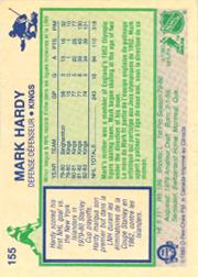 1983-84 O-Pee-Chee #155 Mark Hardy back image