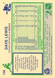 1983-84 O-Pee-Chee #158 Dave Lewis back image