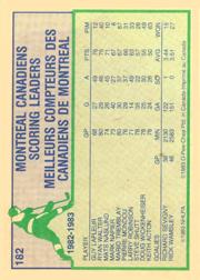 1983-84 O-Pee-Chee #182 Mark Napier SL back image