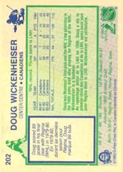 1983-84 O-Pee-Chee #202 Doug Wickenheiser back image