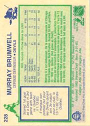 1983-84 O-Pee-Chee #228 Murray Brumwell RC back image