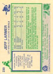 1983-84 O-Pee-Chee #230 Jeff Larmer RC back image
