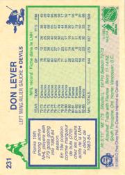 1983-84 O-Pee-Chee #231 Don Lever back image