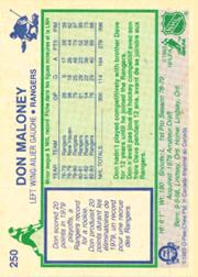 1983-84 O-Pee-Chee #250 Don Maloney back image