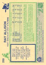 1983-84 O-Pee-Chee #259 Ray Allison back image