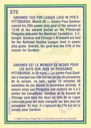 1983-84 O-Pee-Chee #275 Paul Gardner HL back image