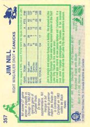 1983-84 O-Pee-Chee #357 Jim Nill RC back image